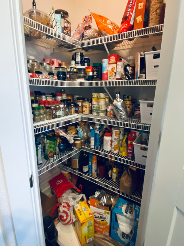 cluttered pantry