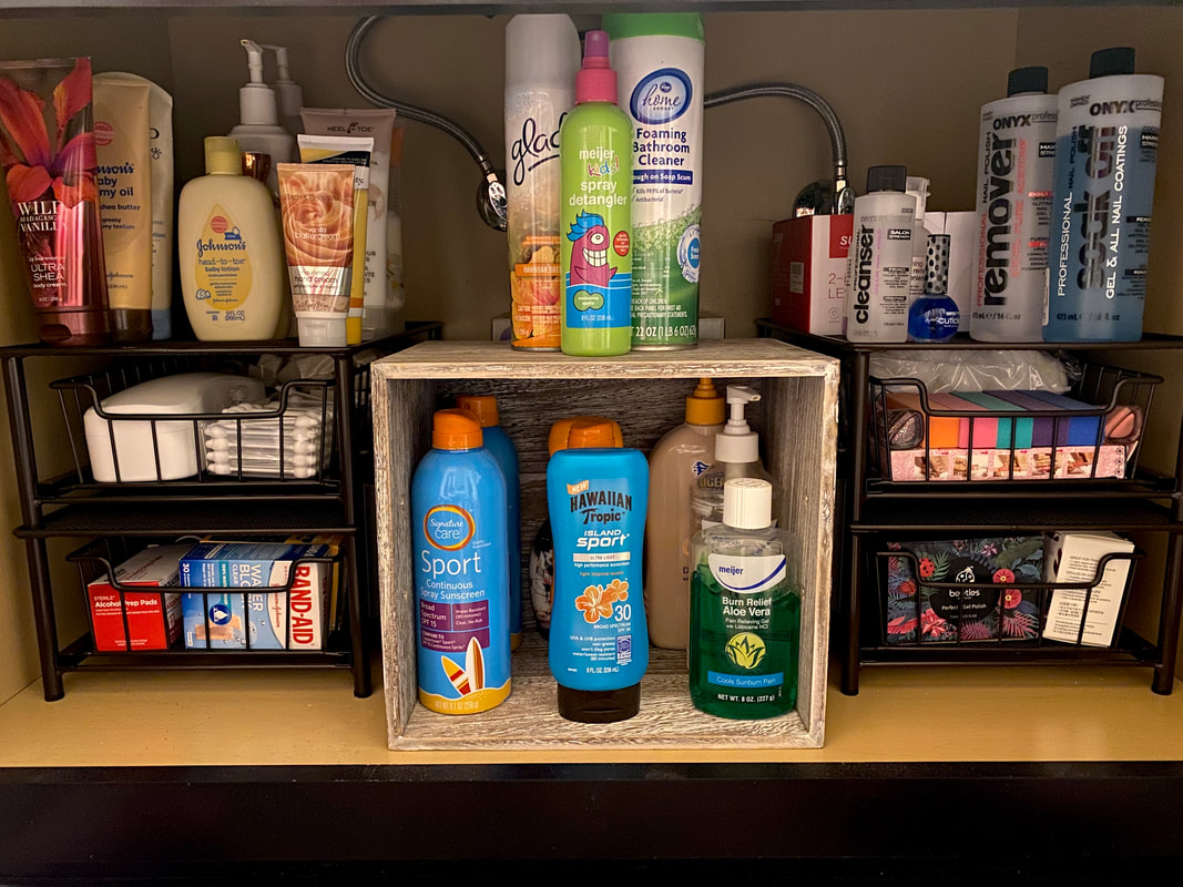 Organized vanity cabinet