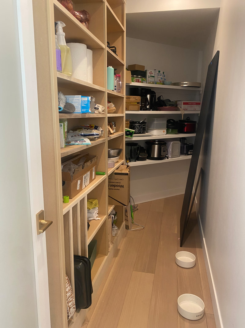 Cluttered pantry